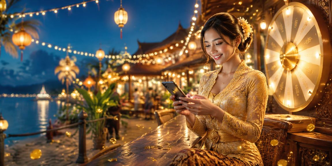 Suasana festival lucky draw yang meriah dan penuh cahaya di Vietnam